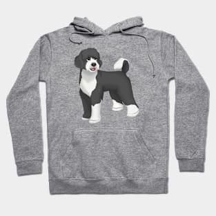 Black & White Portuguese Water Dog Hoodie